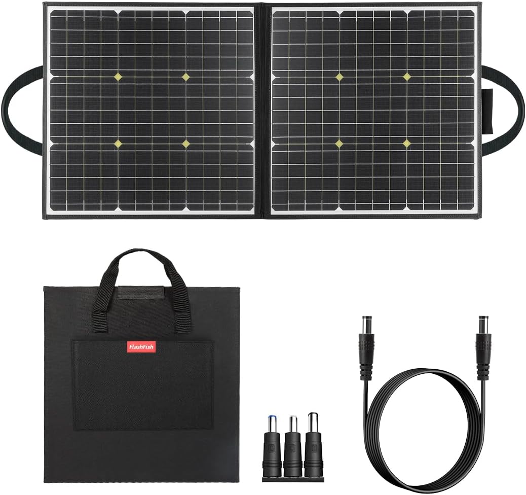 Solarpanel Faltbar 100W Solar Powerbanks 18V Monokristalline Solarmodule Balkonkraftwerk Camping Pow