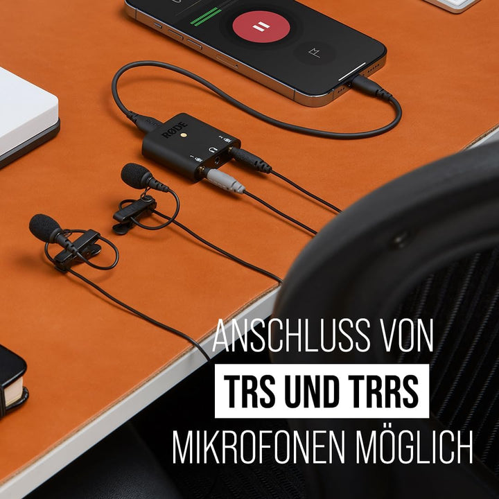 RØDE AI-Micro mit ultrakompakter Zweikanal-Audioschnittstelle für Computer, Smartphones und Tablets
