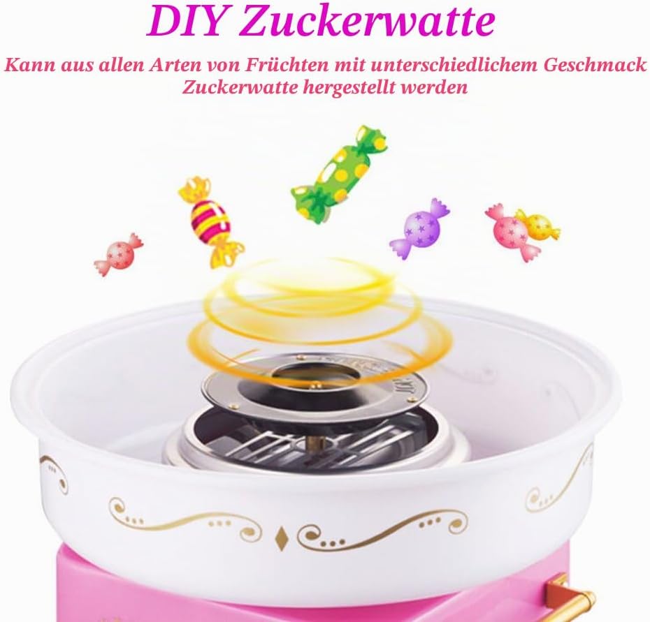 Zuckerwattemaschine für Zuhause, Zuckerwattegerät Zuckerwatte Maker für Kindergeburtstag, Kinderfest
