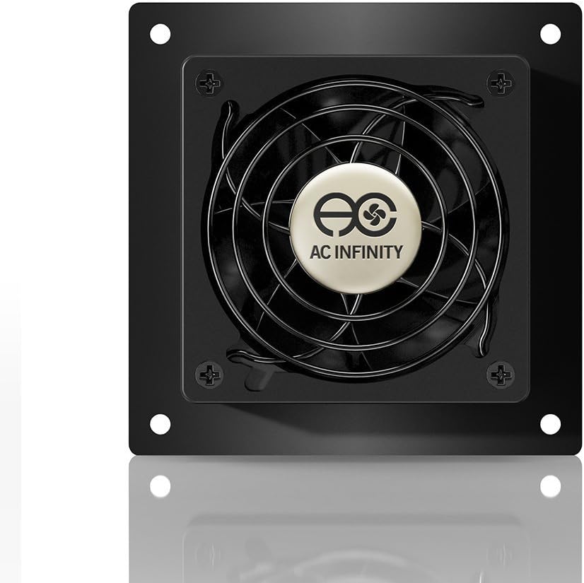 AC Infinity AIRPLATE S1, leises Kühllüftersystem 4" (10 cm) mit Geschwindigkeitssteuerung, für Heimk