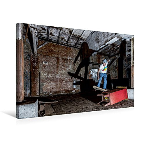 Premium Textil-Leinwand 75 x 50 cm Querformat Premium Textil-Leinwand 75 cm x 50 cm quer Skaten mit