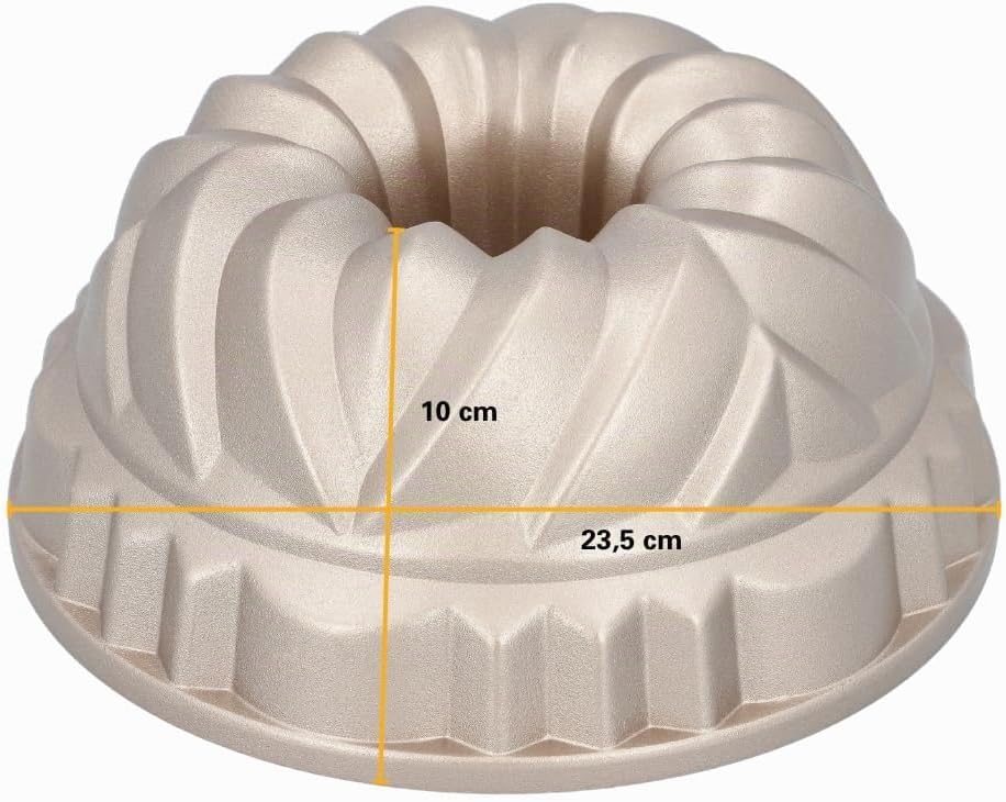RBV Birkmann, 887022, Backform Gugelhupf, Krone, Aluguss, Antihaft, Ø 24 cm, gold