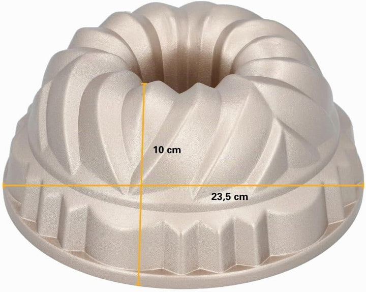 RBV Birkmann, 887022, Backform Gugelhupf, Krone, Aluguss, Antihaft, Ø 24 cm, gold