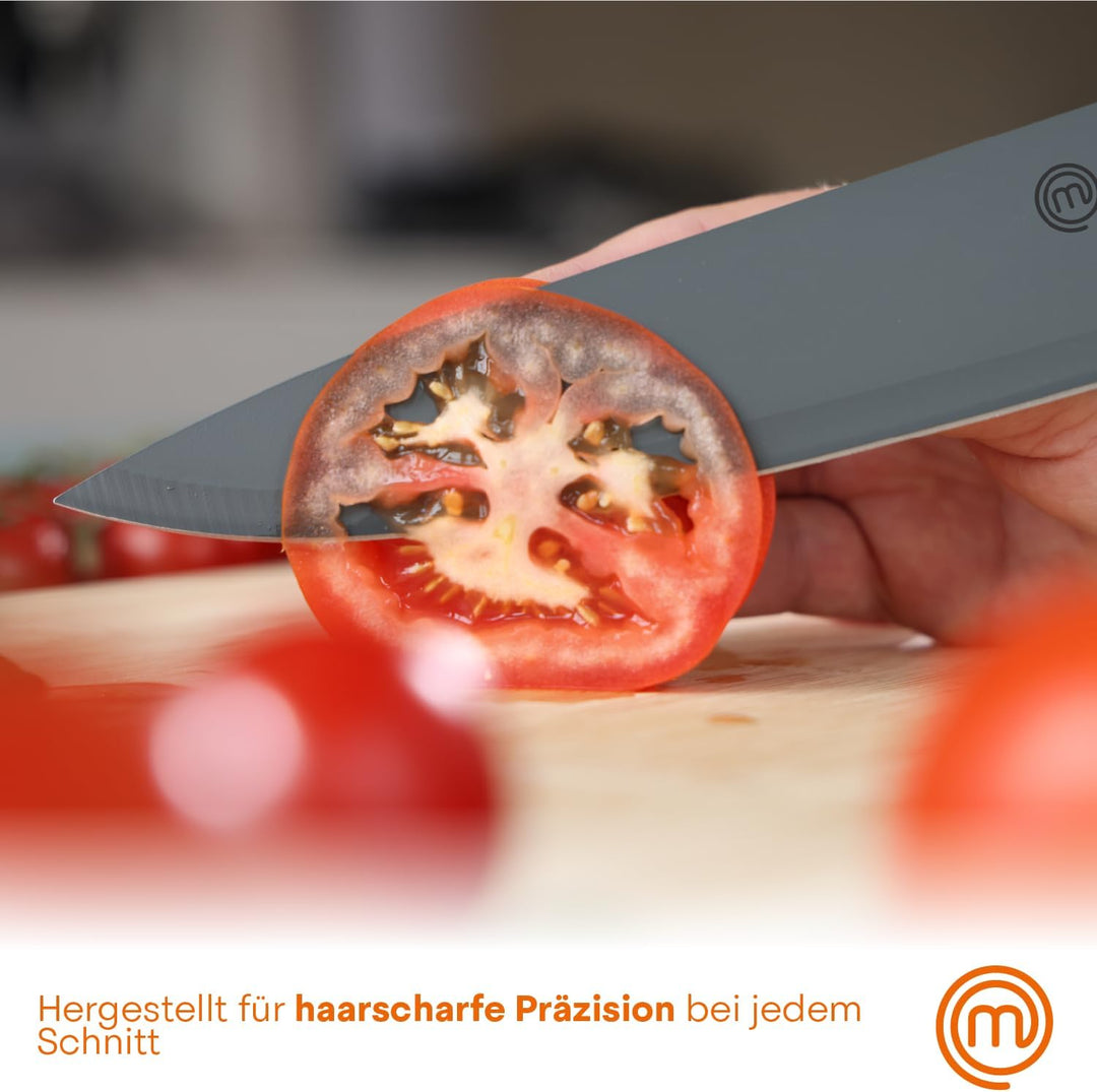 MasterChef Messerset, Küchenmesser Set ink. Kochmesser, Gemüsemesser, Schälmesser, Schneidemesser &