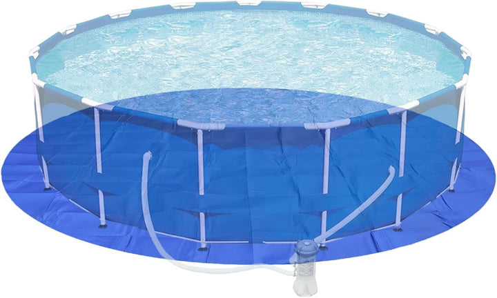 Generisch Poolfolie, Poolauflage - Dicke wasserdichte Poolbodenmatte, runde Poolfolien,Outdoor-Pool-
