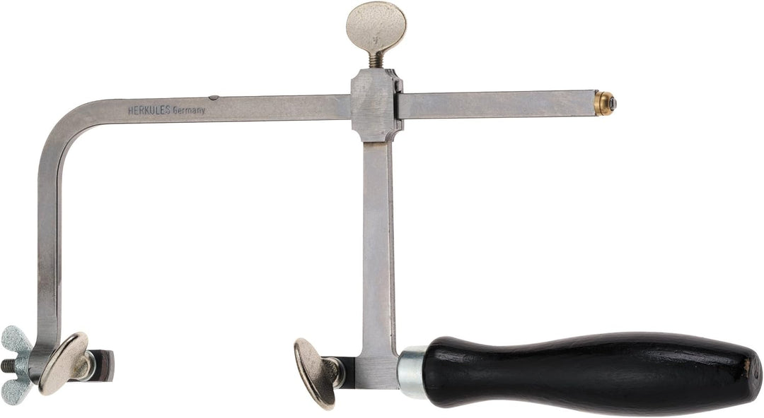 SELVA Sägebogen mit Spannschraube, Bügelweite verstellbar bis 150 mm, Handgriff aus Holz 80mm, 80mm