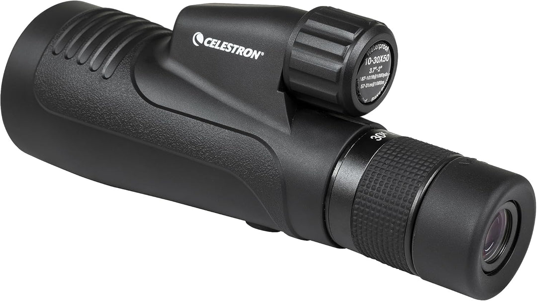 Celestron 72373 Outland X 10-30x50mm Waterproof Monocular with Tripod, Cleaning Cloth, Eyepiece Cove