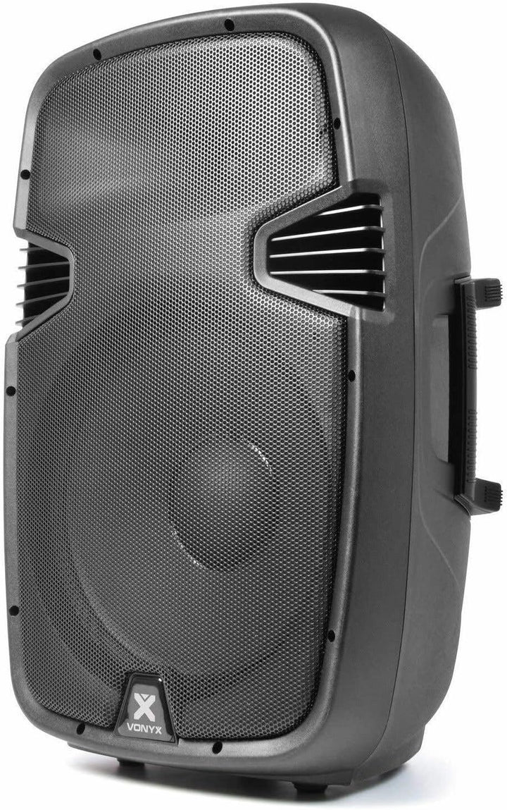 Vonyx SPJ-1500A, PA Aktiv Lautsprecher, DJ Box, 800 Watt 15 Zoll High End aktiver Speaker, DMX, Cinc