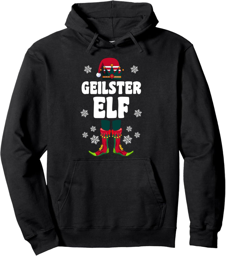 Geilster Elf Elfen Familien Weihnachts Outfit Weihnachtself Pullover Hoodie
