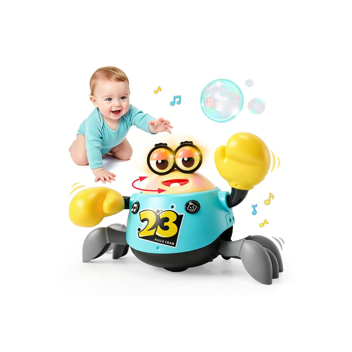 KETIEE Krabbe Baby Spielzeug 6-12 Monate, Interaktives Krabbelspielzeug, Automatisch Hindernissen Au