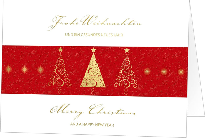 Weihnachtskarten Set 5 x 20 Motive, 100 exklusive Klappkarten mit Umschlag 100 Stück, 100 Stück