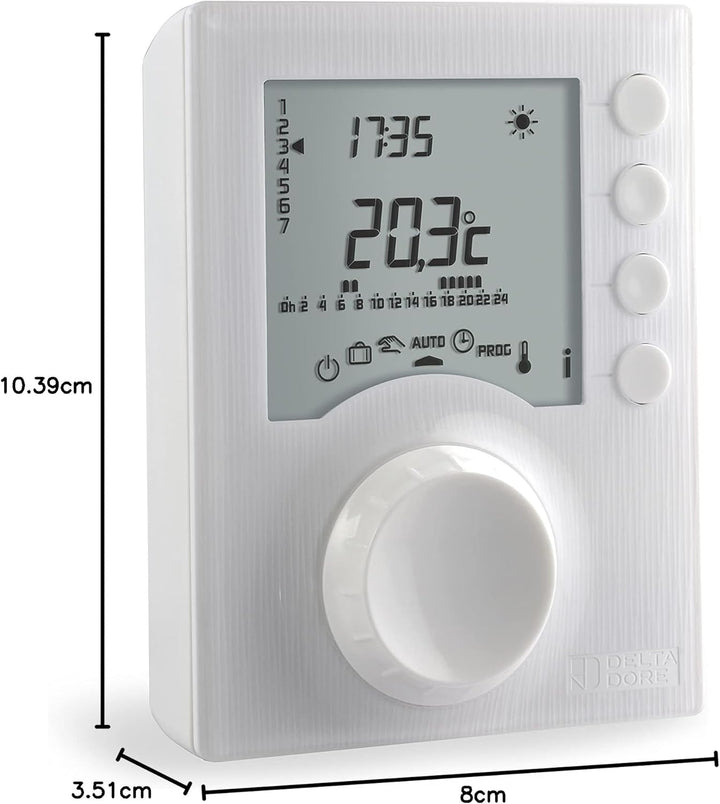 Delta Dore TYBOX 1127 Thermostat programmierbar mit 2 Ebenen Messauflösung von - 6053006 Kabelgebund
