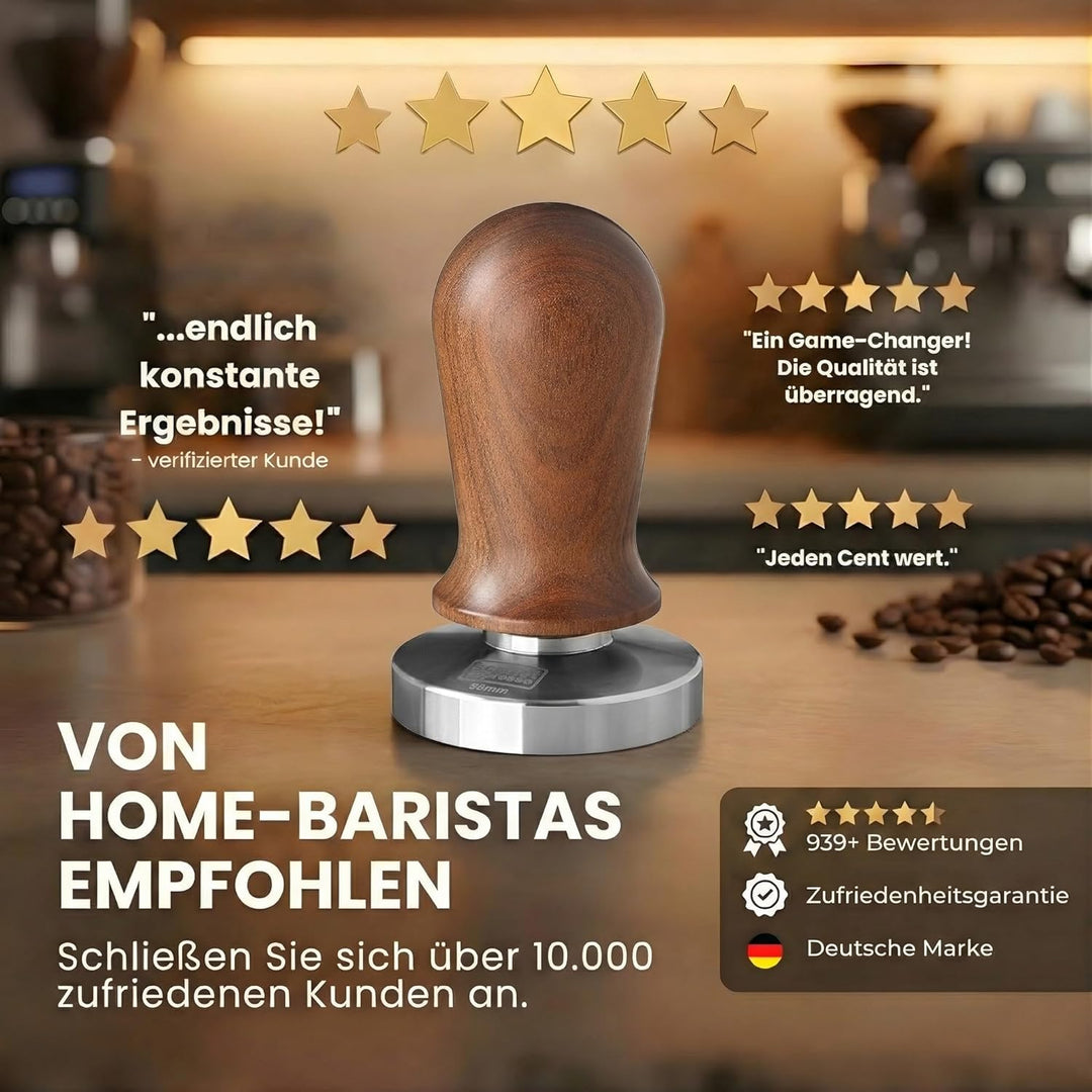 scarlet espresso | Tamper »Perfetto« für Barista; auf 35 lbs Anpressdruck kalibiriert; mit Alu- oder