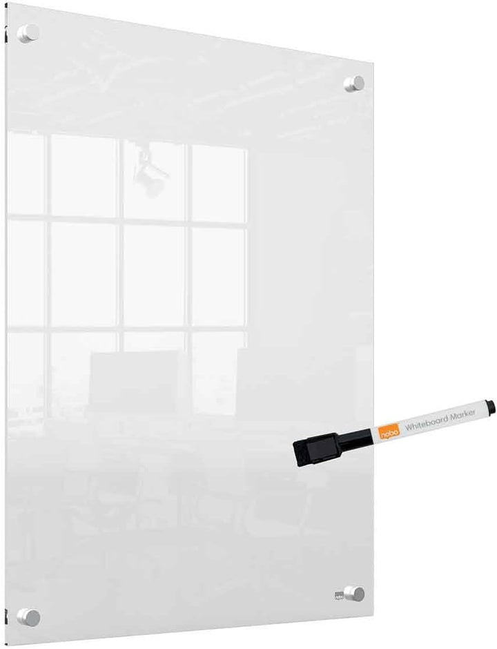 Nobo Mini-Whiteboard für die Wandmontage, Modernes Memo-Board, Trocken Abwischbares Acrylglas, Rahme