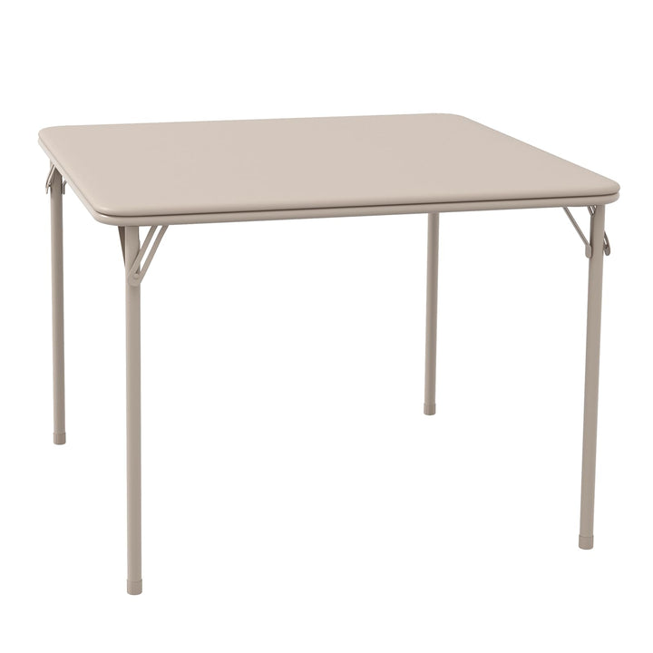 Klapptisch Quadratisch 85.5 x 85.5 cm – Tragbarer Spieltisch & Kartentisch mit PU-Leder Oberfläche,