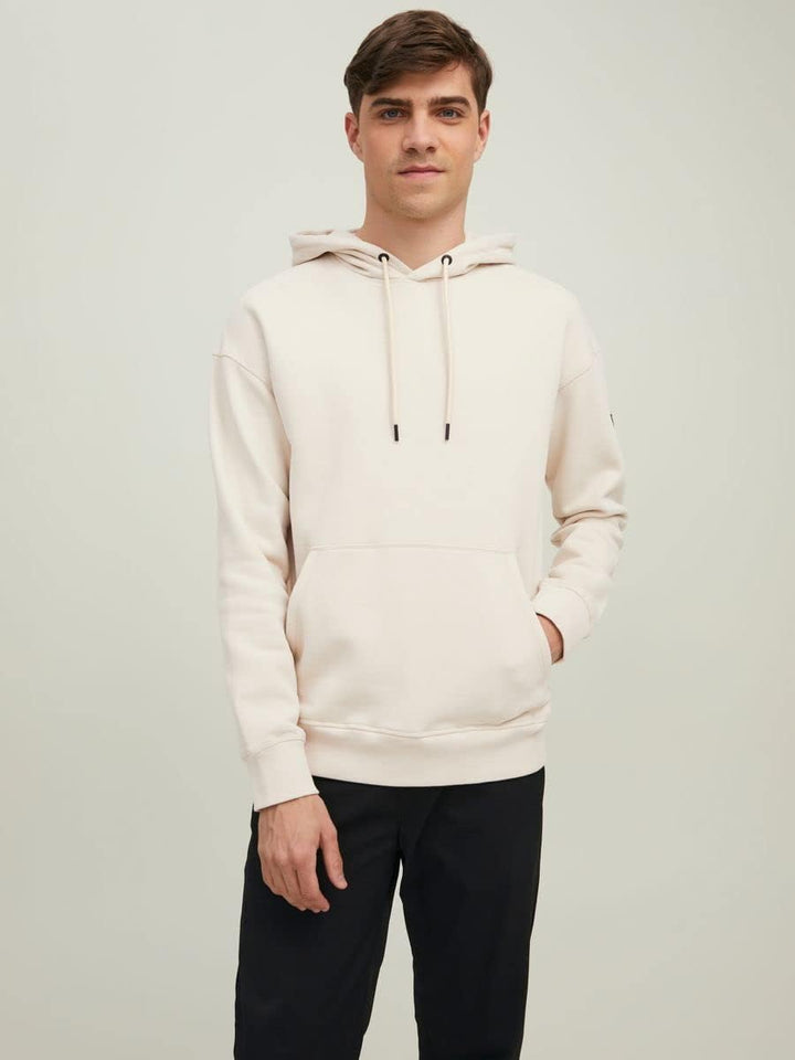 JACK & JONES Herren Jcoclassic Waffle Sweat Hood Noos Kapuzenpullover S Moonbeam/Fit:relaxed, S Moon