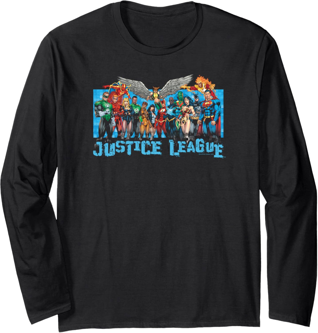 Justice League League Lineup Langarmshirt