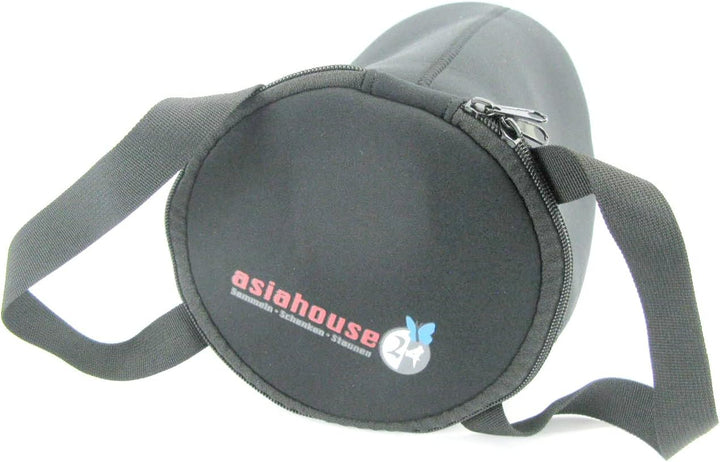 Bierfasskühler 5L aus 5-6mm dickem bestem Neopren mit Tragegriff und Reissverschluss (Schwarz), Schw