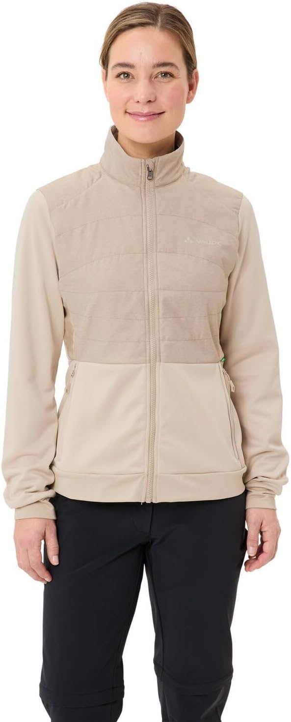 VAUDE Women's Yaras 3in1 Jacket - Winterjacke Damen - Doppeljacke zum Radfahren, 36 dark sea/linen