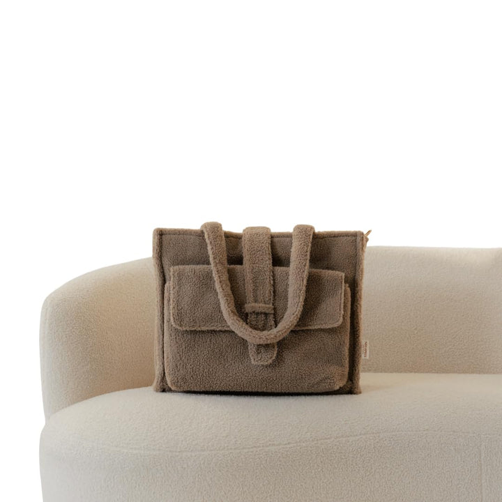 The Brand Wickeltasche Teddy Mom Bag mit Wickelunterlage, Flaschenhalter, Kinderwagenbefestigung, Cr