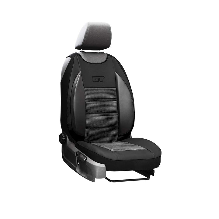 GSC Sitzbezüge Universal Schonbezüge kompatibel mit Ford Transit Custom Schwarz, Schwarz
