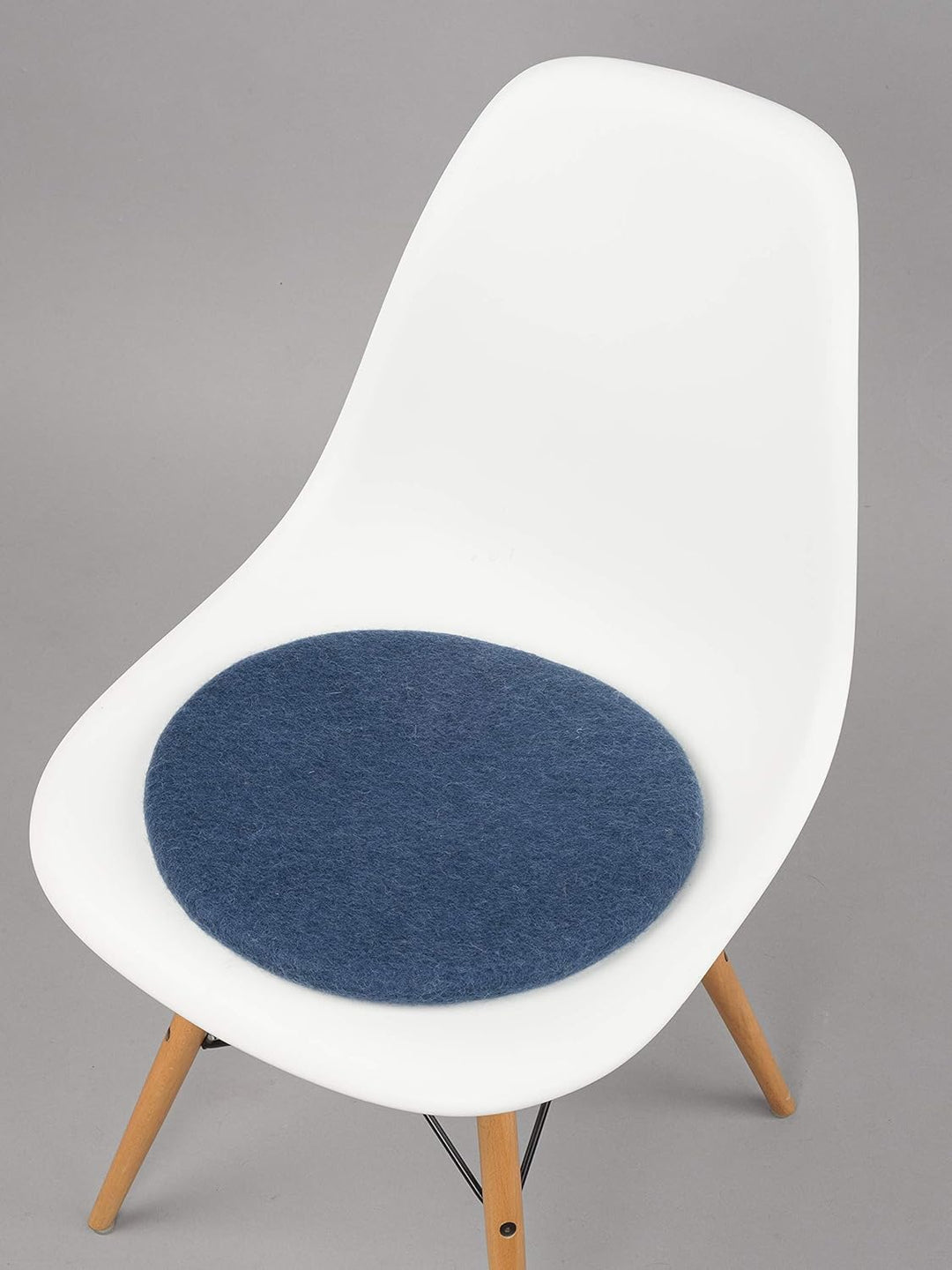 myfelt Flache Filz Sitzauflage, Filz Stuhlauflage - Alva - rund, Ø 36 cm, Dunkelblau, Dunkelblau