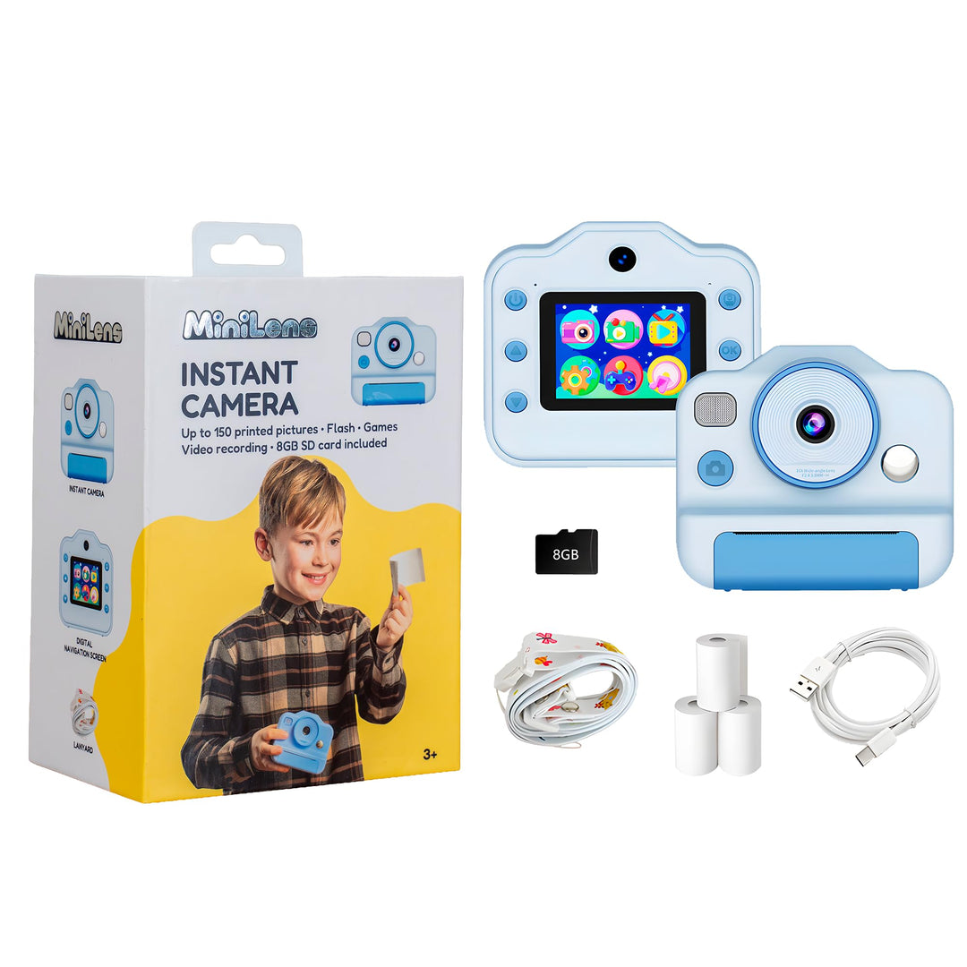 Instant Print Camera Blue