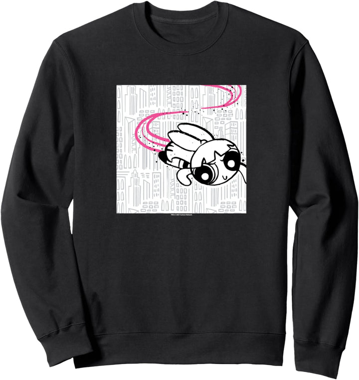 Powerpuff Girls Blosson Flying Over the City Sweatshirt