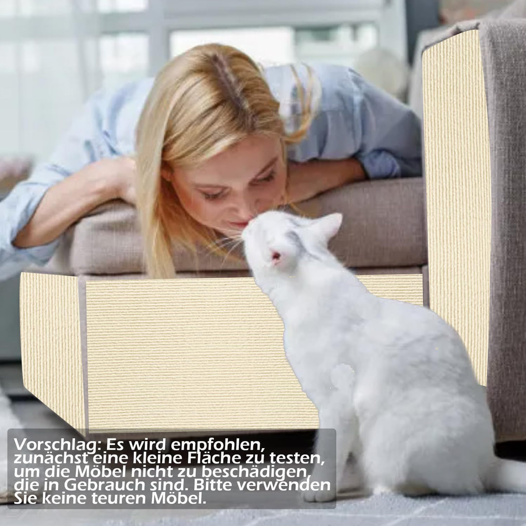 200cmx40cm Selbstklebend Kratzmatte Katze, DIY Kratzschutz Sofa Katze, Kratzbrett Katzen kratzschutz