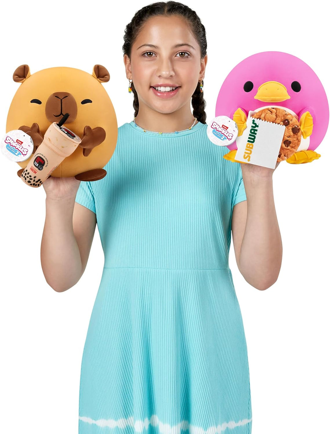 Snackles, Series 2, Platypus (Subway, Cookie), Plush Toy, Cuddly Squishy Comfort Plush with License