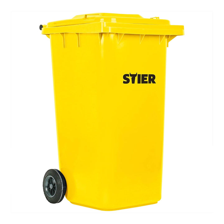 STIER 2-Rad-Müllgrossbehälter, Mülltonne, Volumen 240 Liter, Mülleimer, Farbe: Gelb, Grösse: 576 x 7