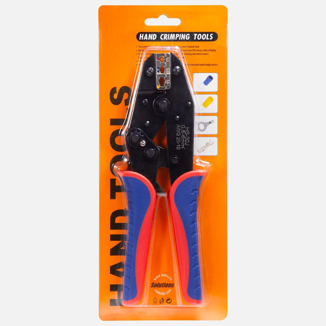 Crimpzange für isolierte Kabelschuhe, Crimpzange geeignet für 0,5-6 mm², Kabelschuhzange Crimpzange