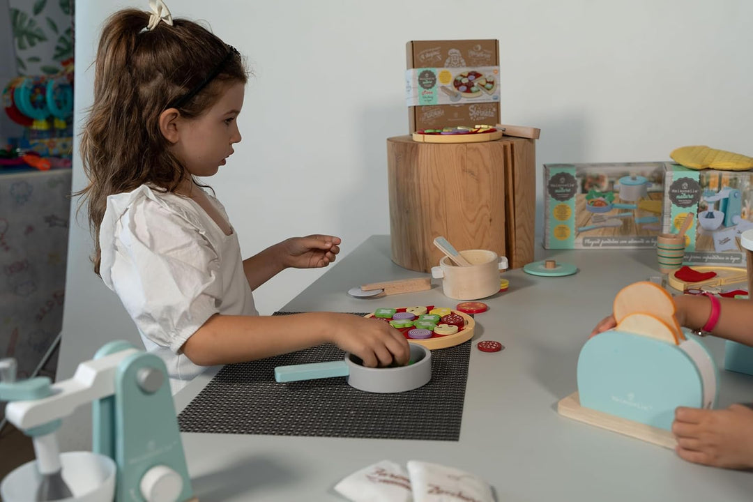 Maisonelle Nature - Pizza Take Away aus Holz Spielzeug für Kinder
