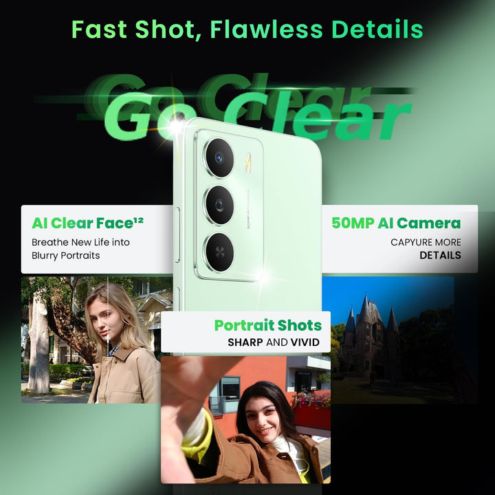 realme 14x 5G Smartphone 8+256GB, Peridot Green, 6.67 Zoll Bildschirm, 120Hz Display, 5000mAh Akku,