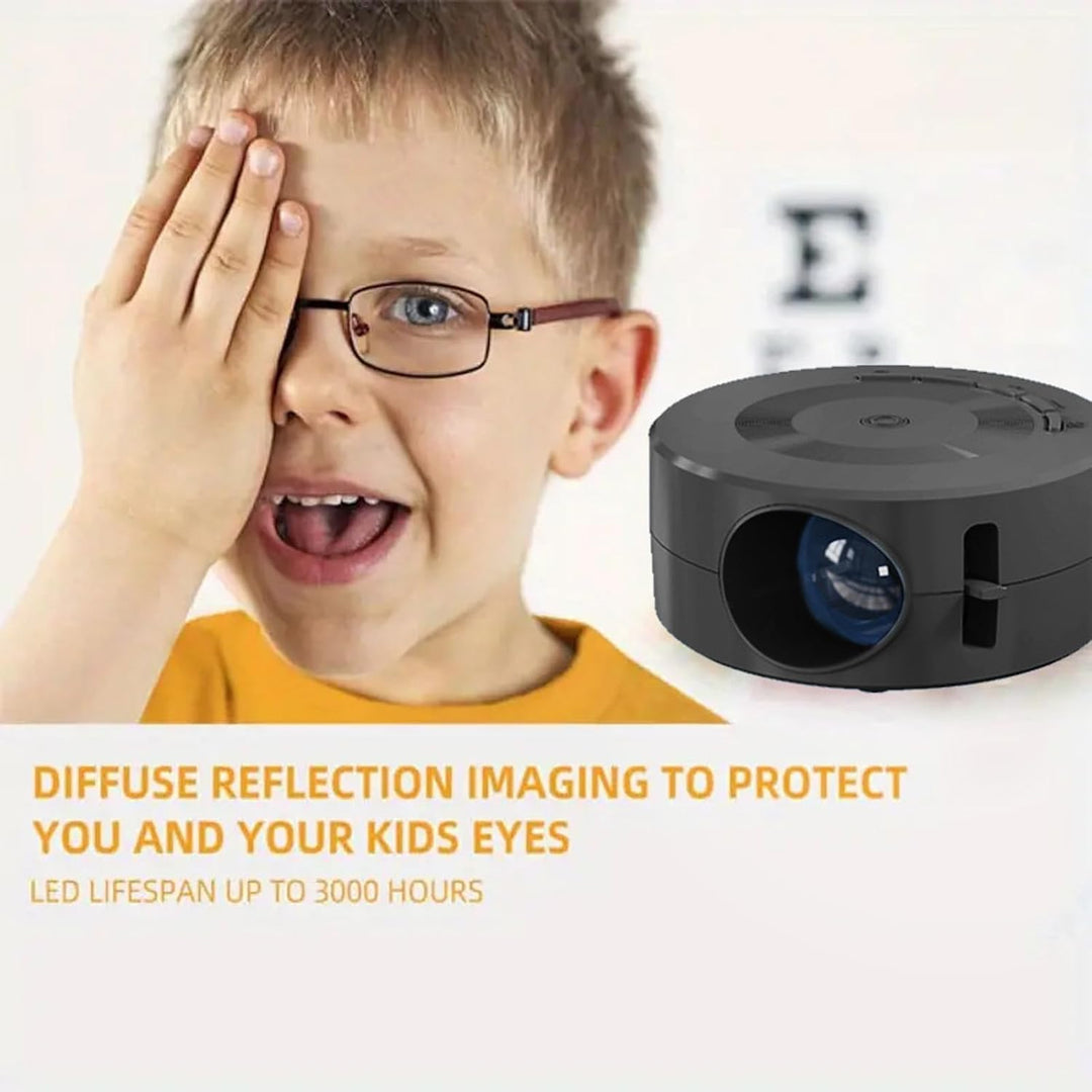 Miniprojektor, 1080P Beamer mit gleicher Bildschirmfunktion, Projektor Tragbarer Optische Linse zum