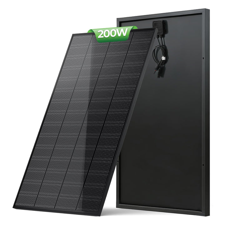 Monokristallines solarpanel flexibel 200W,18V solarmodul mit ETFE schwarzes Rahmen Version (Full Bla