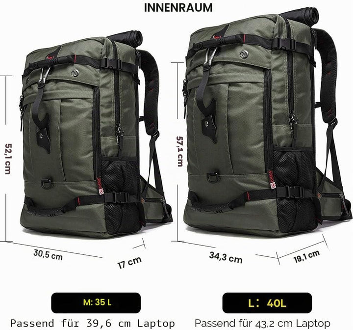KAKA Travel Backpack, Carry On Backpack Durable Convertible Duffle Bag Fit for 15.6 Inch Laptop for