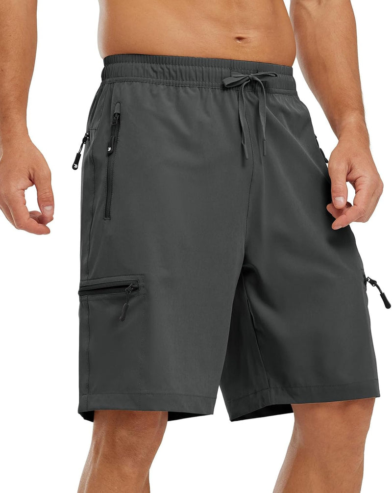 YSENTO Herren Kurze Wanderhose Leichte Sommer Kurze Outdoor Cargohose Schnelltrocknend Kurze Trekkin