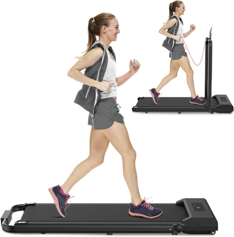 bigzzia Walking Pad Klappbar - 1-10 km/h Laufband für Zuhause Klappbar 2.5 PS Laufbänder Schreibtisc