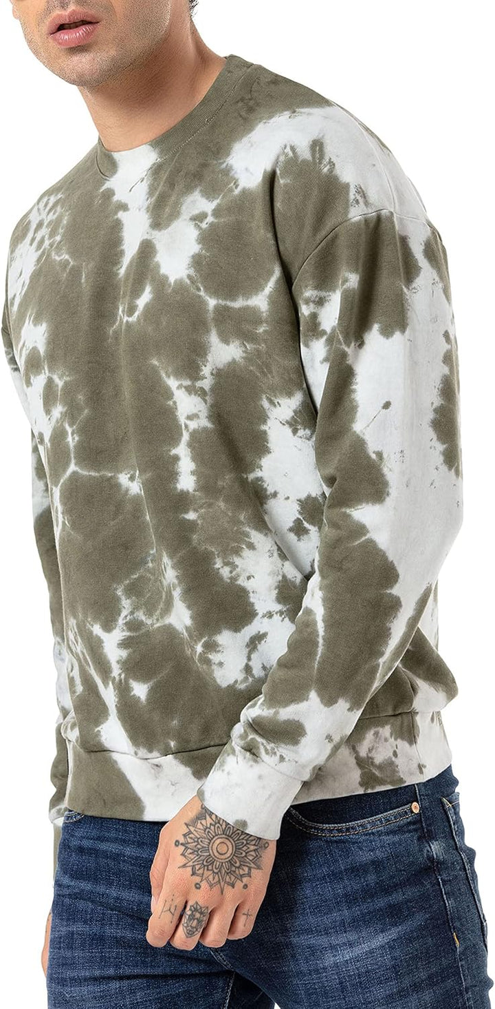 Redbridge Sweatshirt Herren Rundhals Pullover Batik S Grün, S Grün