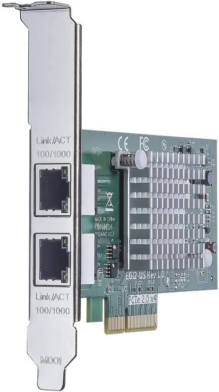 ipolex 1.25G Ethernet-Netzwerkkarte, 2X RJ45+ Port, 10GbE NIC im Vergleich zu Intel i350-T2, unterst