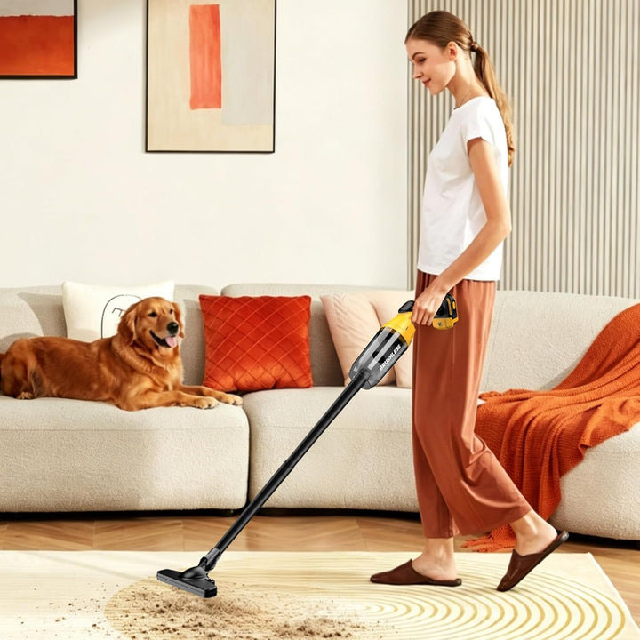 Akku Staubsauger kompatibel mit Dewalt 18V 20V, 22000Pa Tragbar Handstaubsauger mit 4 Düsen und 600m