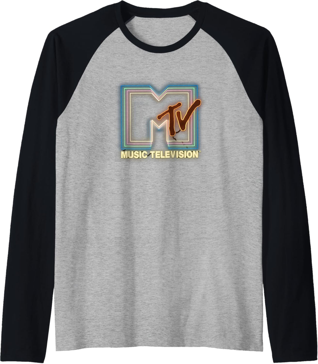 MTV Neon Sign Logo Raglan