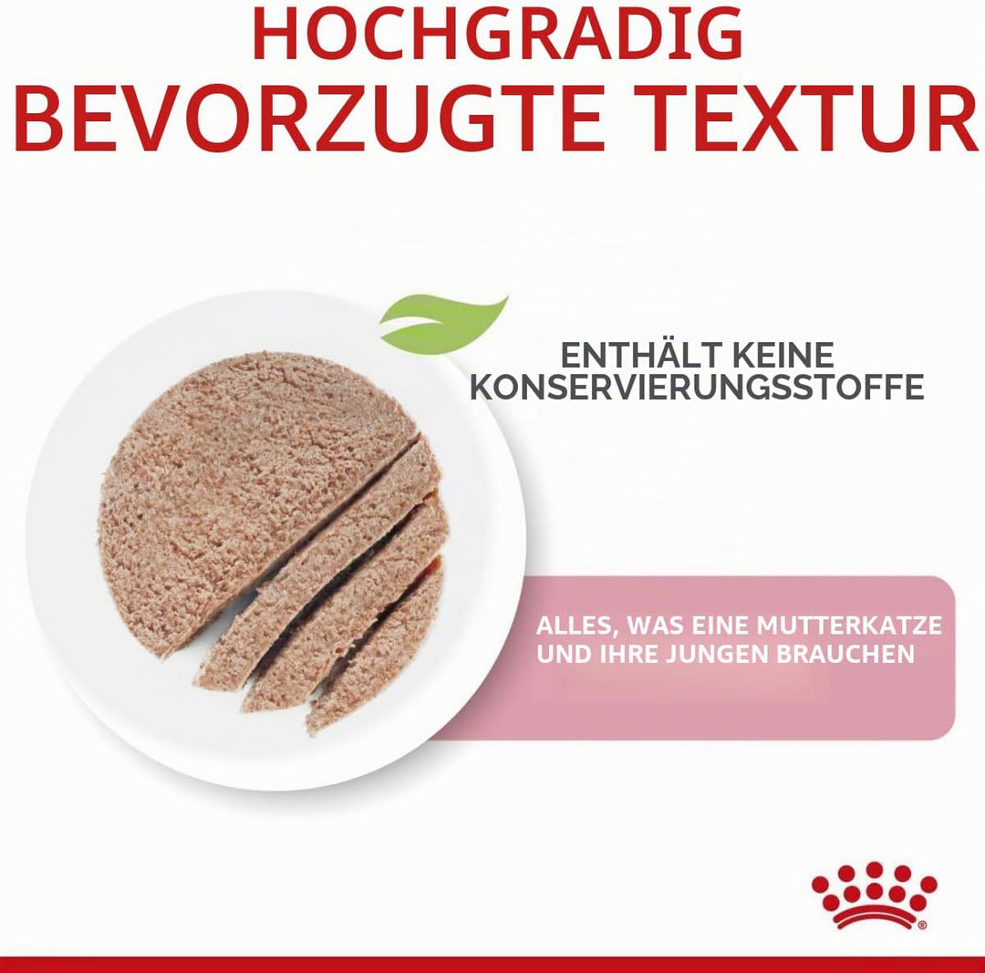 Royal Canin Mother & Babycat Mousse | 12 x 195 g | Alleinfuttermittel für Katzen | Speziell für die