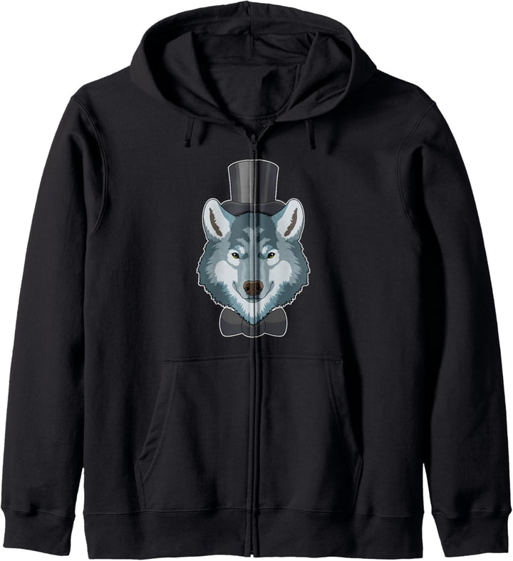 Wolf Bräutigam Schleife Hochzeit Kapuzenjacke