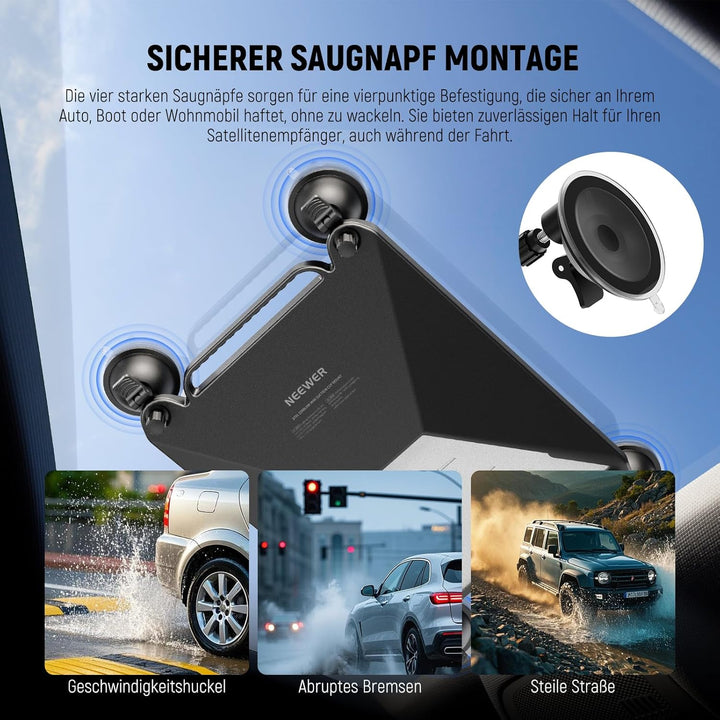 NEEWER Saugnapfhalterung Auto Kompatibel mit Starlink Mini 2 in 1 Satellitenmontageset mit Schutzhül
