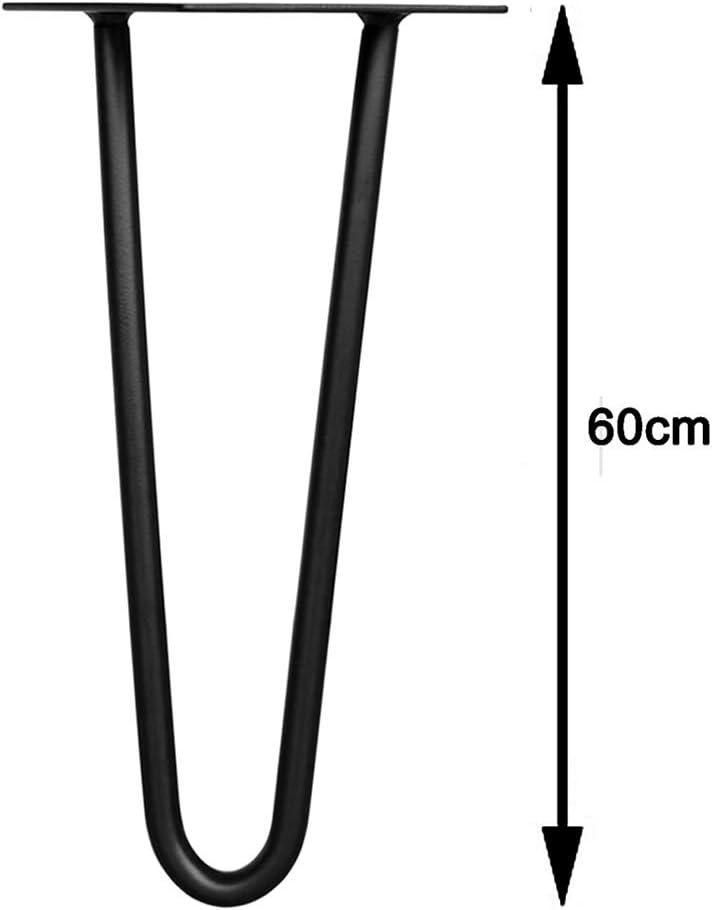 Melko 4 Stück Hairpin Legs Haarnadel Tischbeine aus 12 mm Stahl Tischfuss inkl. Bodenschoner | Höhe