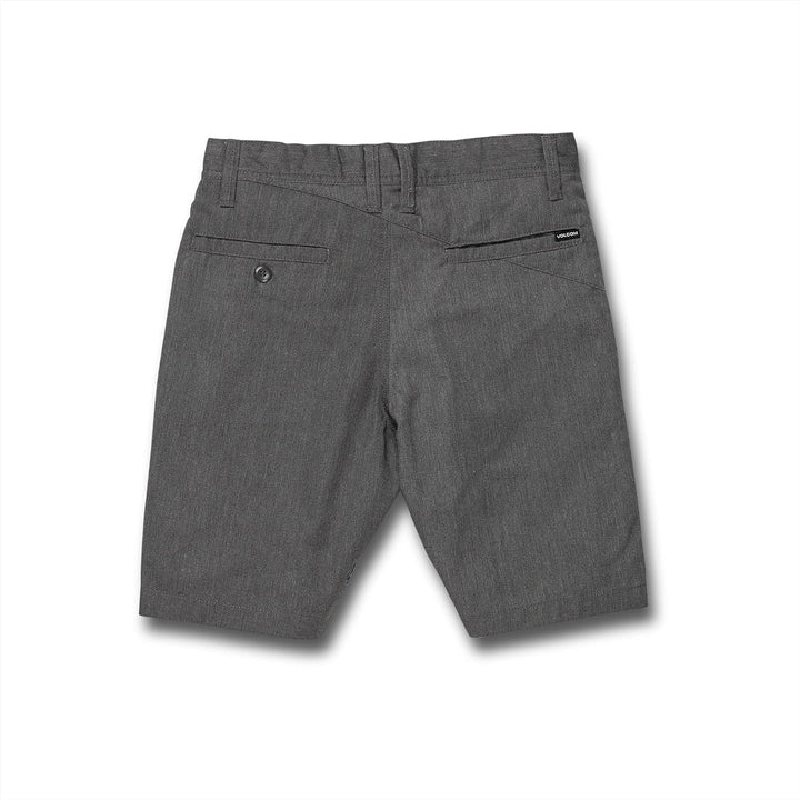 Volcom Boys Frickin Chino Shorts, Charcoal Heather, 30 (20)