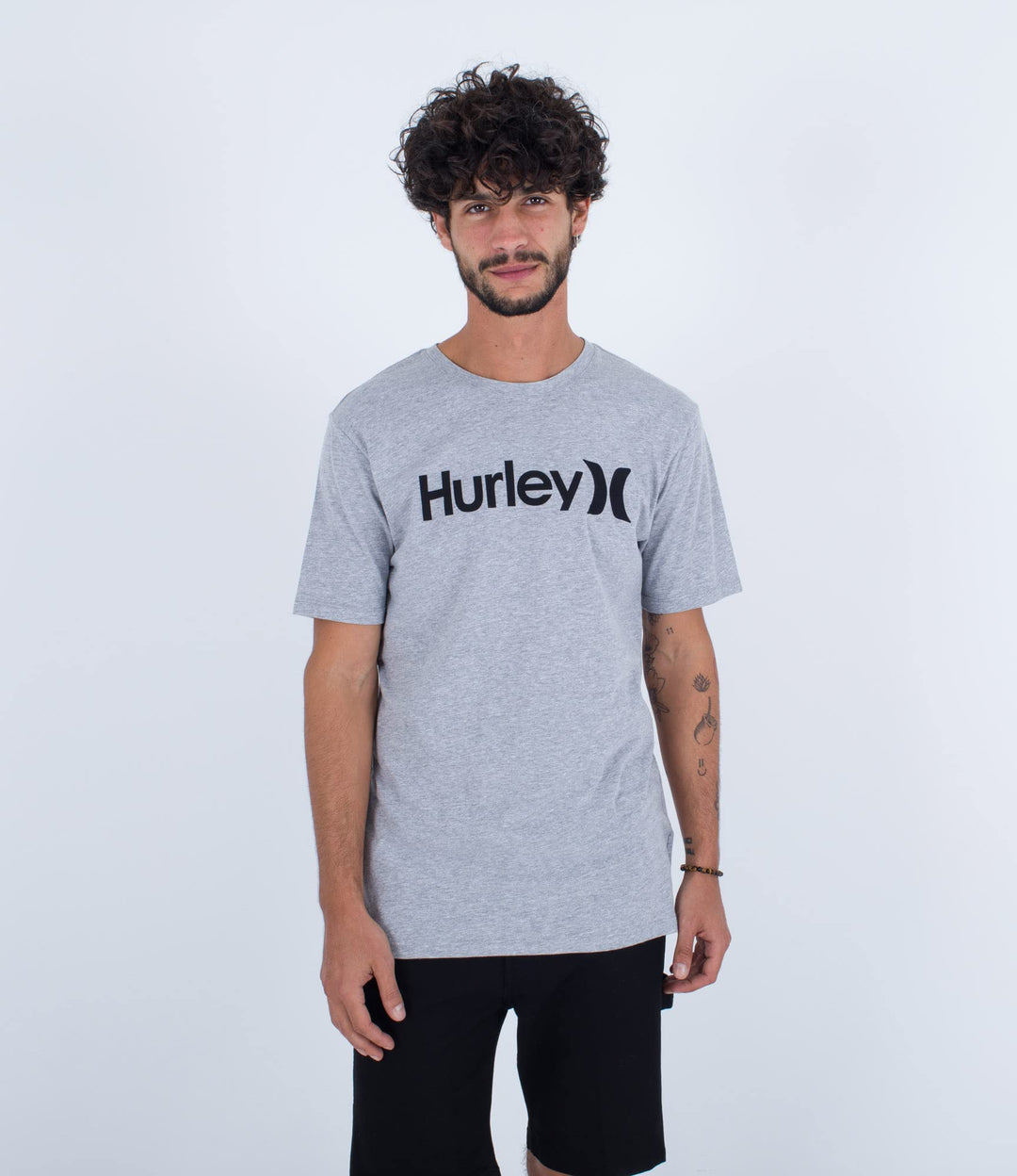Hurley Herren Evd Wash Core OAO Solid Tee T-Shirt, Dk Grey Htr