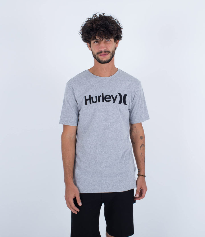 Hurley Herren Evd Wash Core OAO Solid Tee T-Shirt, Dk Grey Htr